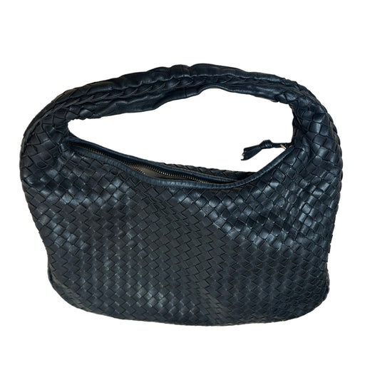 Black Intrecciato Hobo Bag