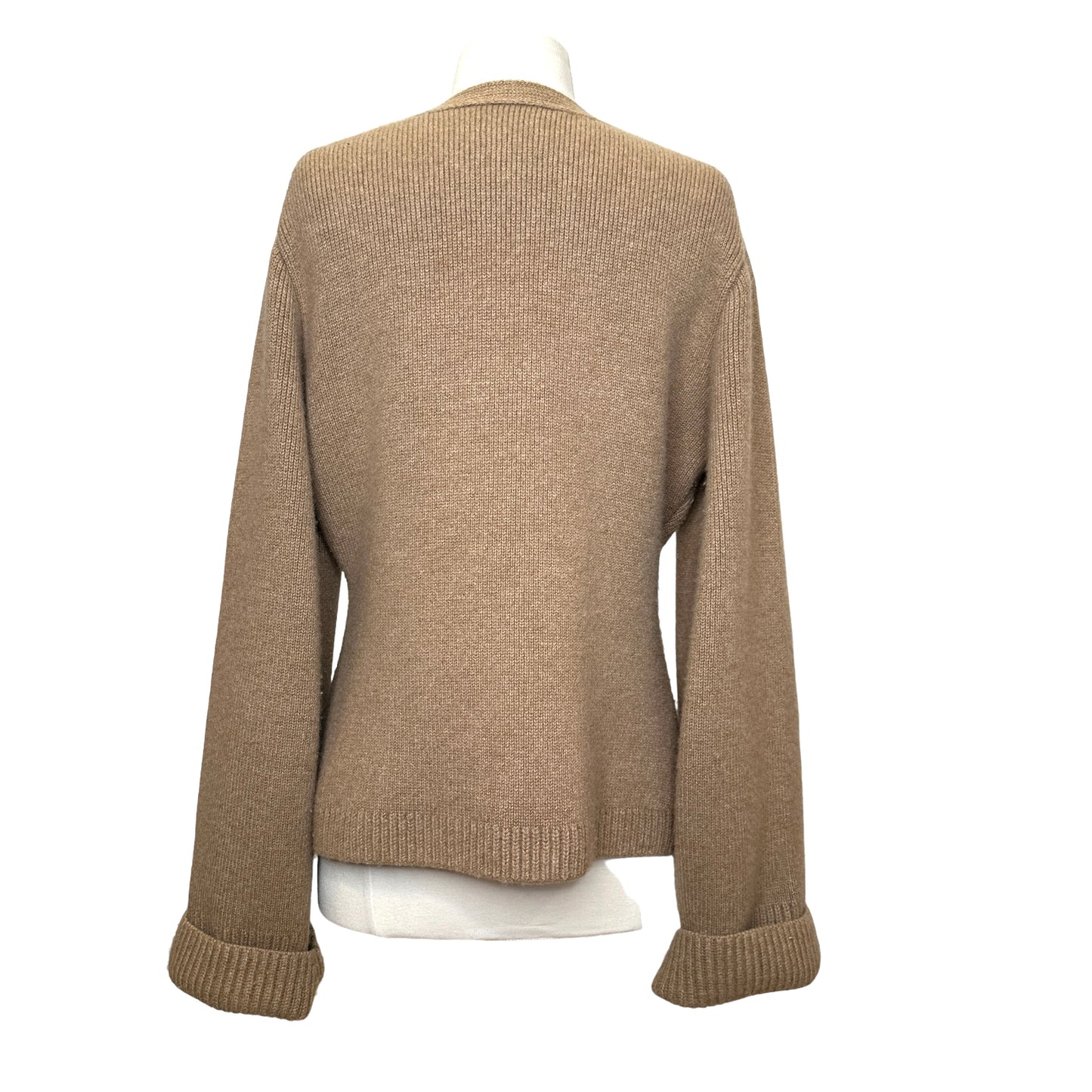 Camel Cashmere Cardigan Jacket - M