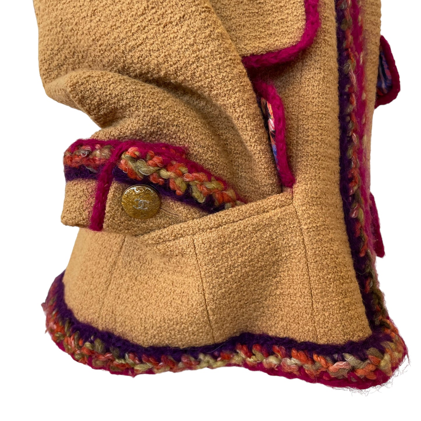 Mustard Woven Trim Jacket - S/M