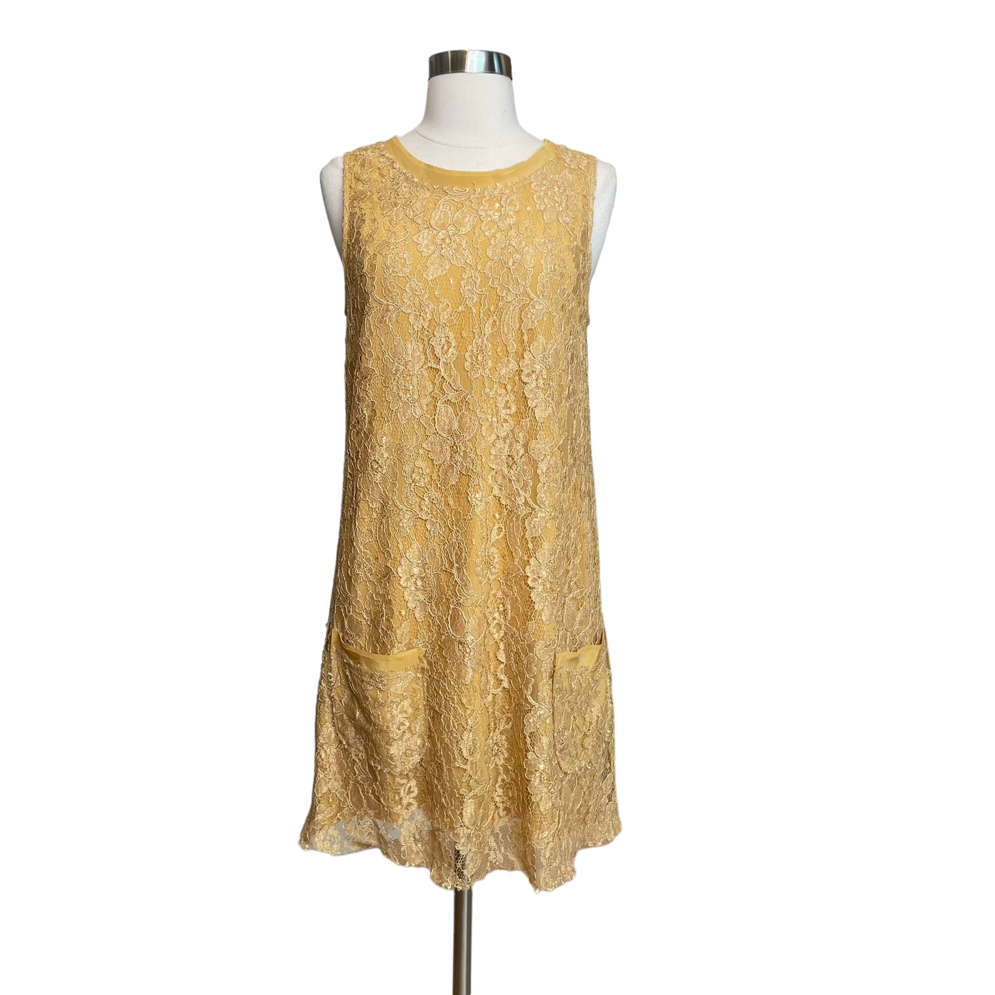 Yellow Lace Dress - M