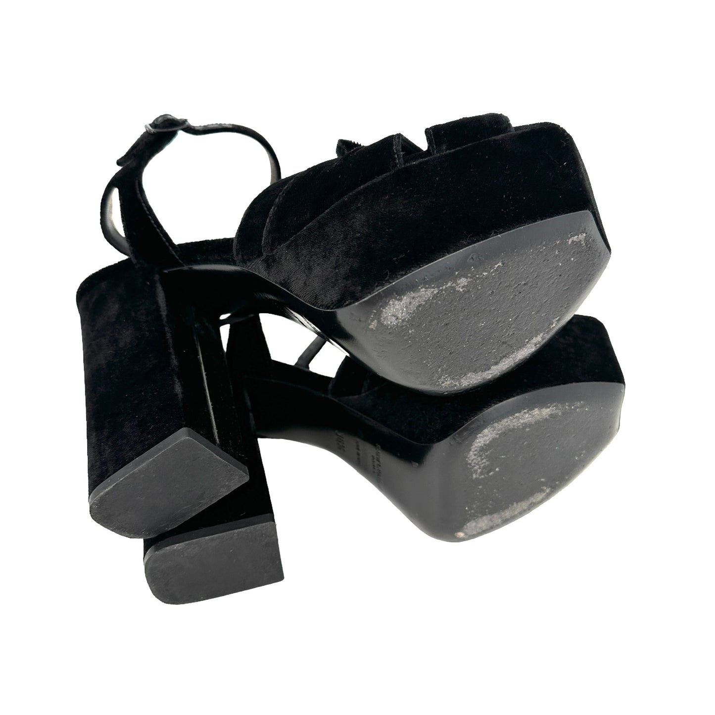 Black Velvet Heels - 6.5