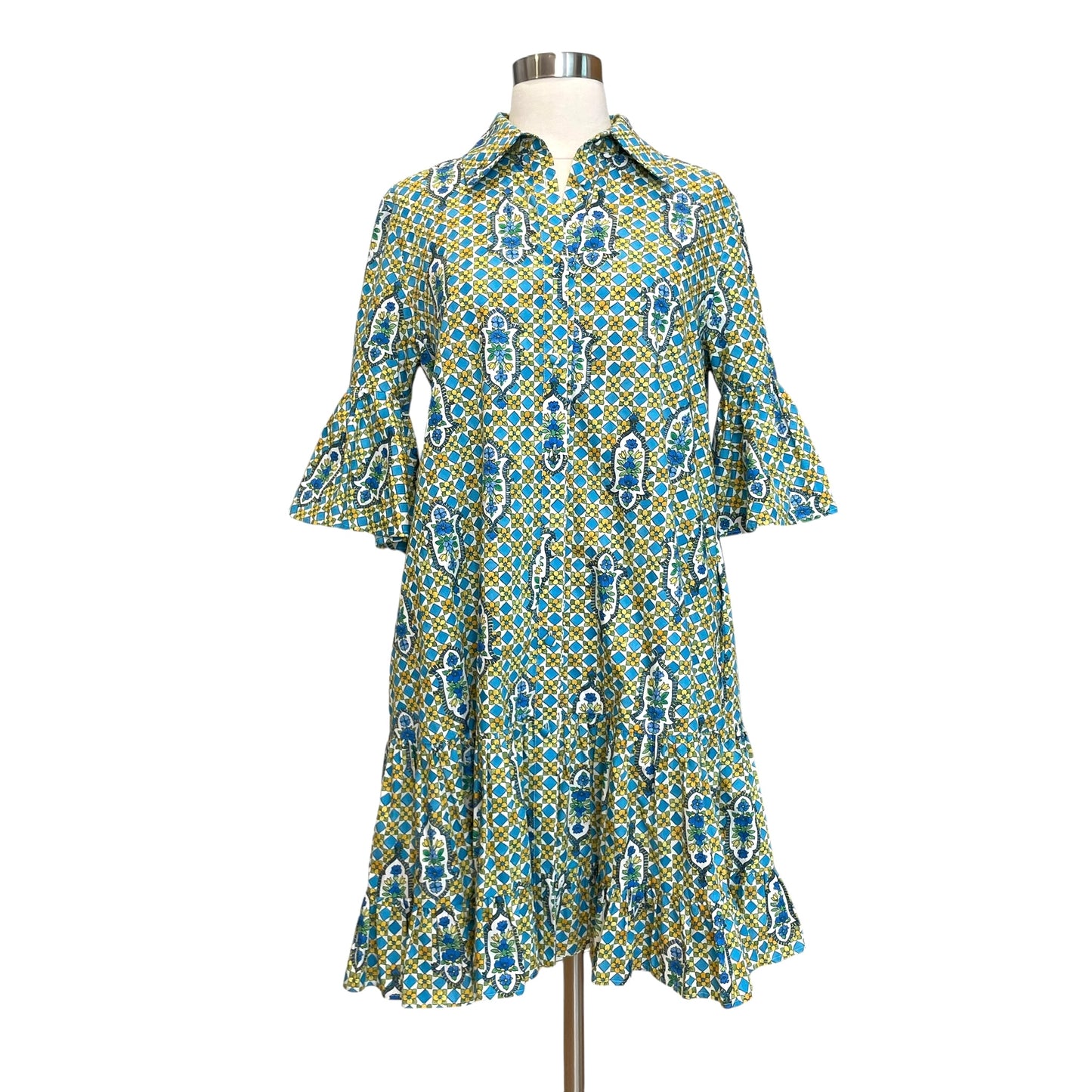 Blue & Green Dress - M