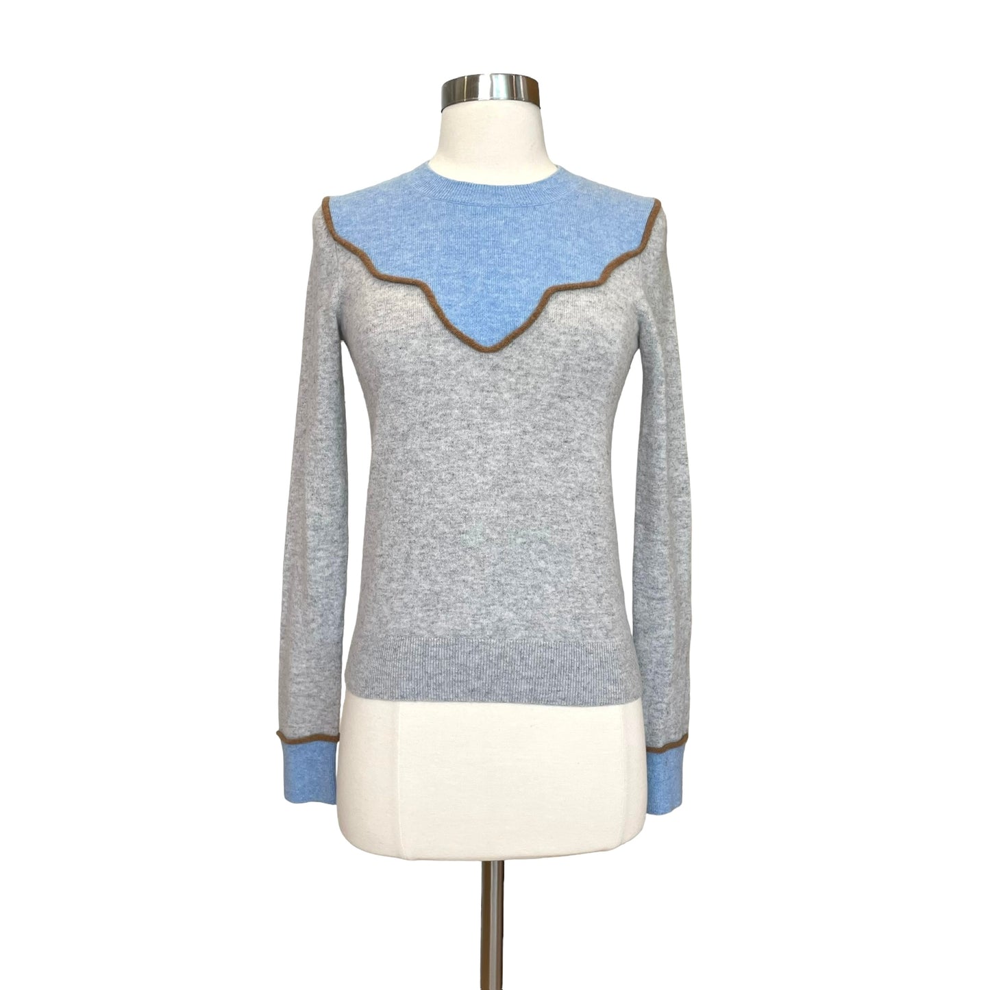 Blue & Cream Pullover - XS
