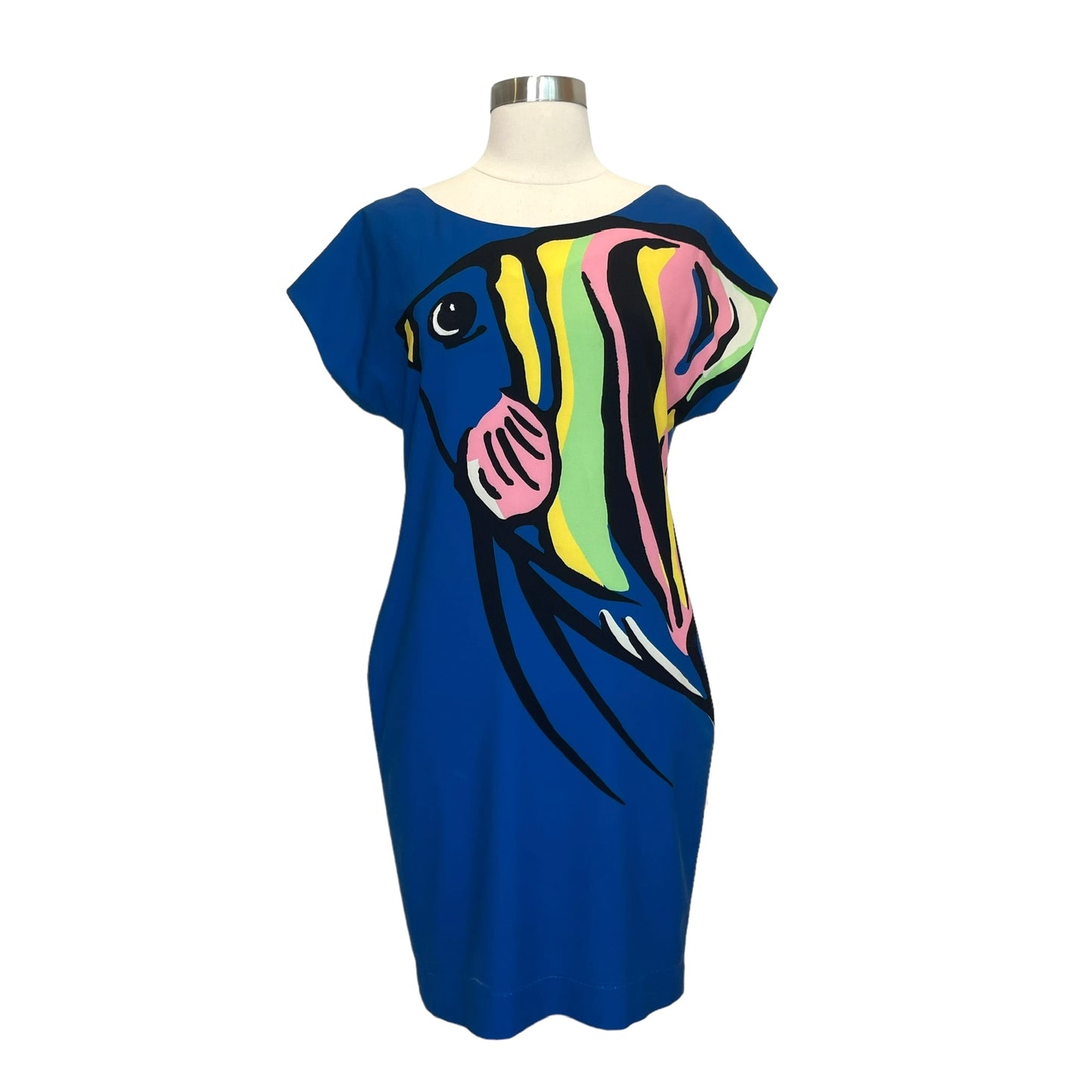 Blue Printed Dress - M