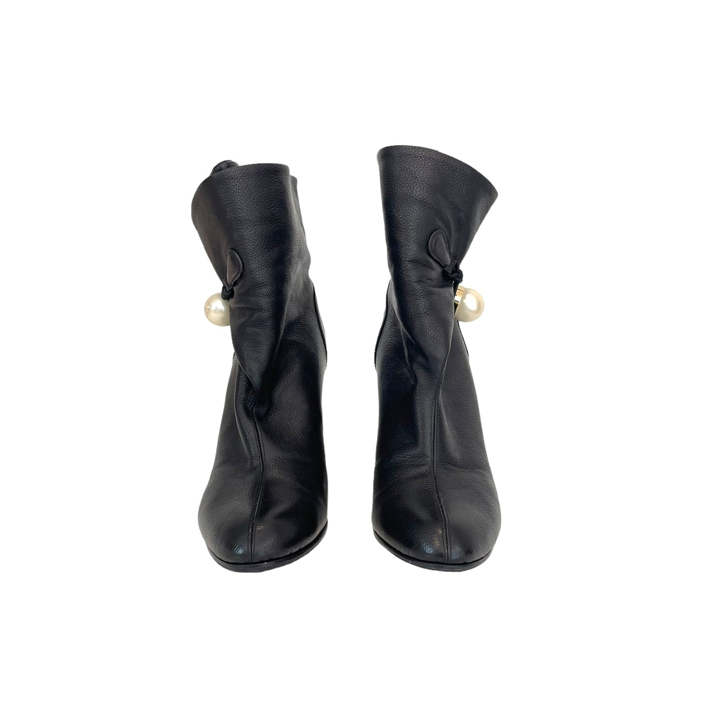 Black Leather Boots - 7.5