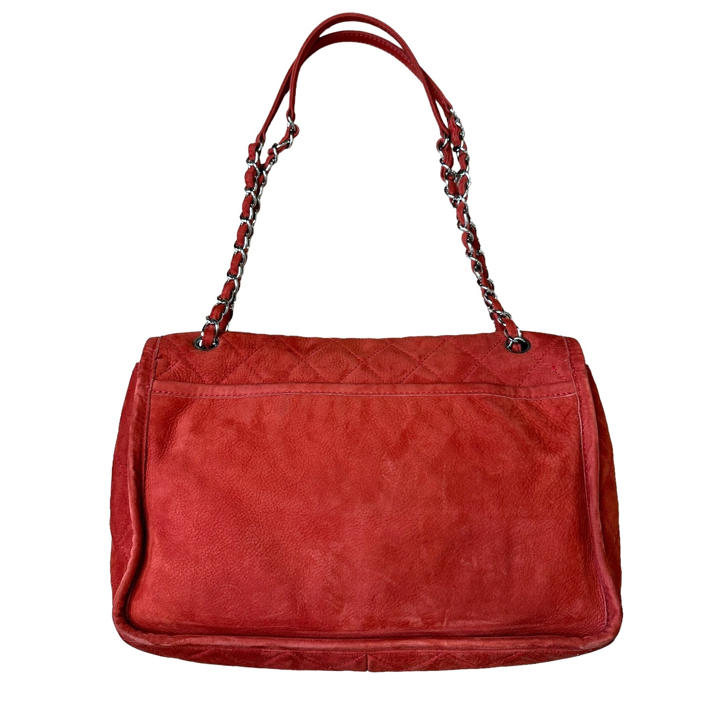 Red Nubuck Maxi Bag