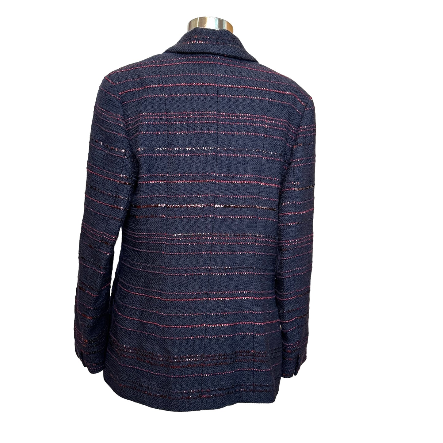 Navy 7 Sequins Blazer - XL