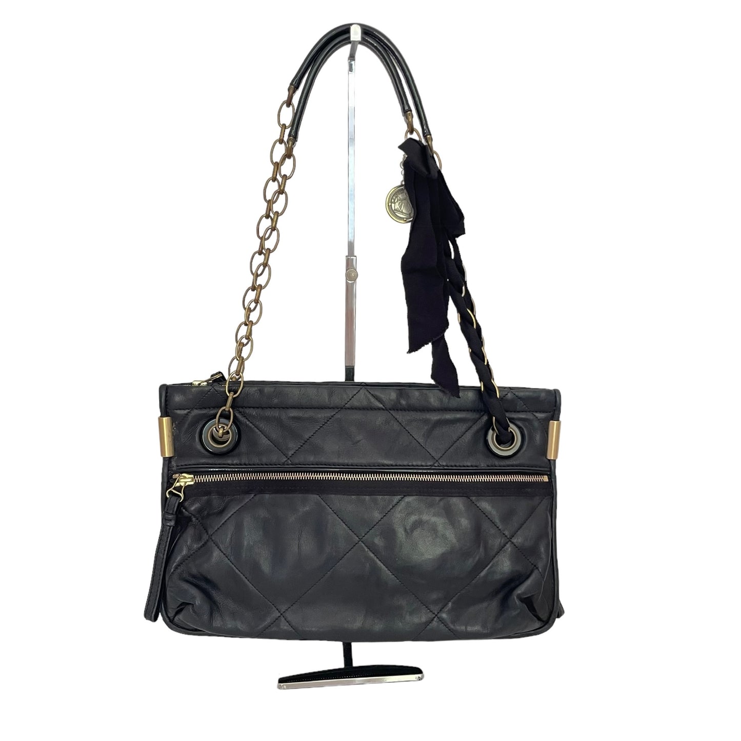 Black Leather Shoulder Bag