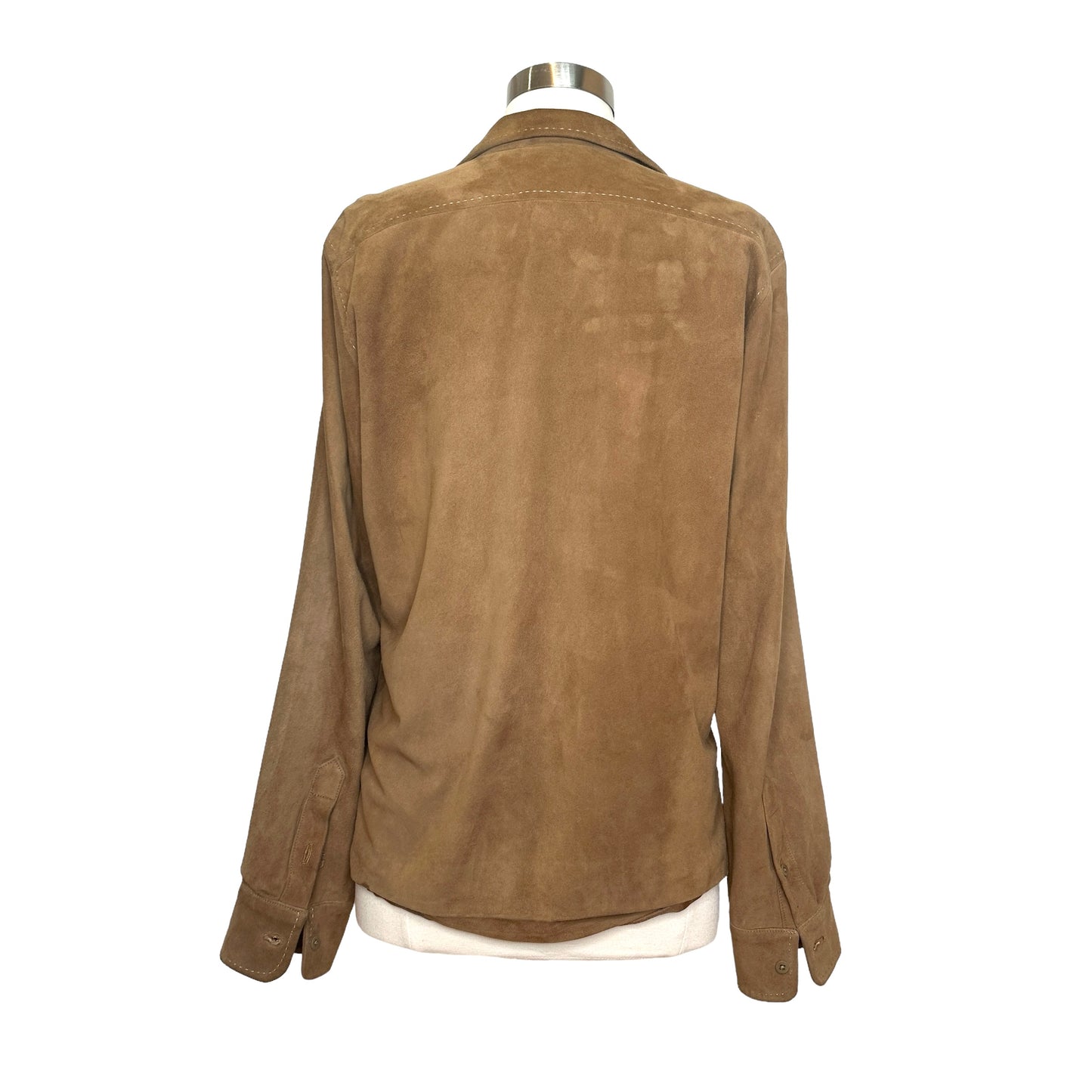 Vintage Suede Shirt Jacket - L