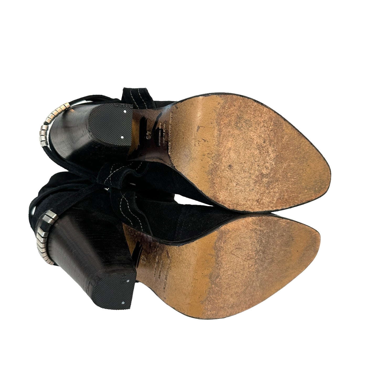 Black Suede Ankle Boots - 10