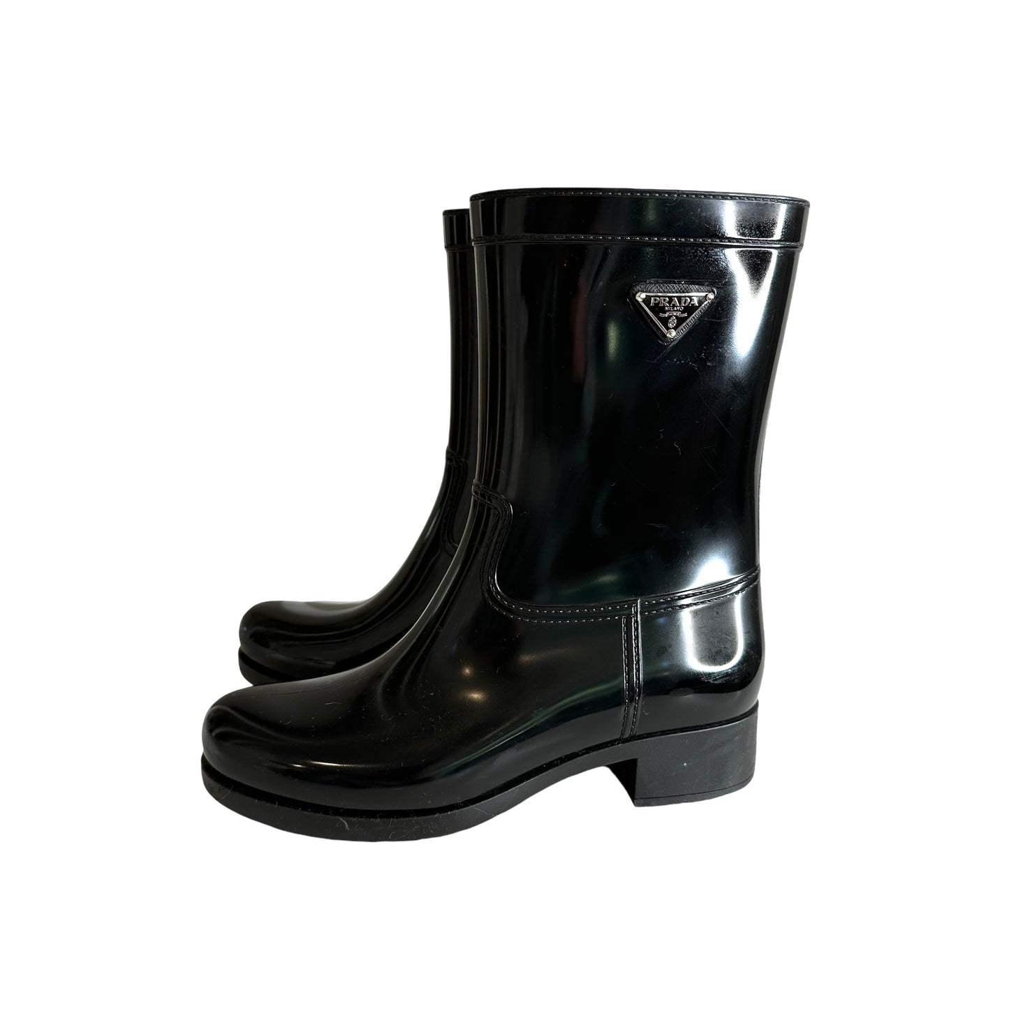 Black Logo RainBoots - 8