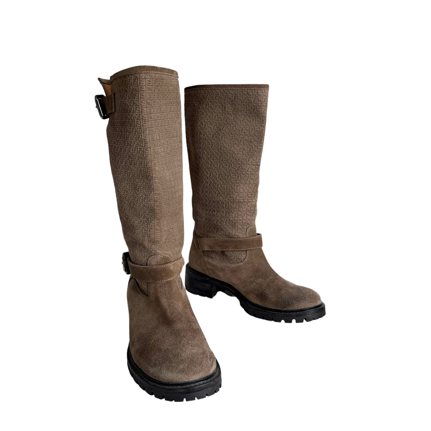 Logo Suede Tall Boots - 7.5