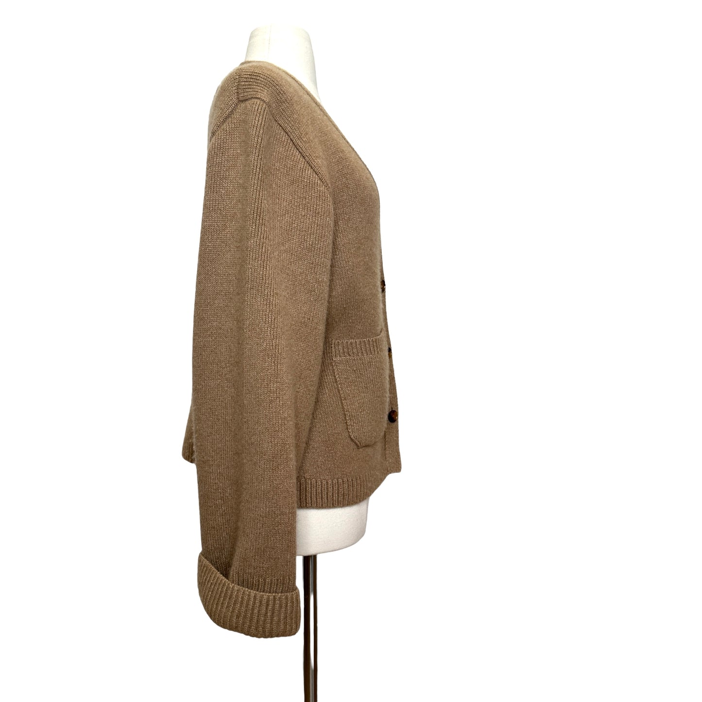 Camel Cashmere Cardigan Jacket - M