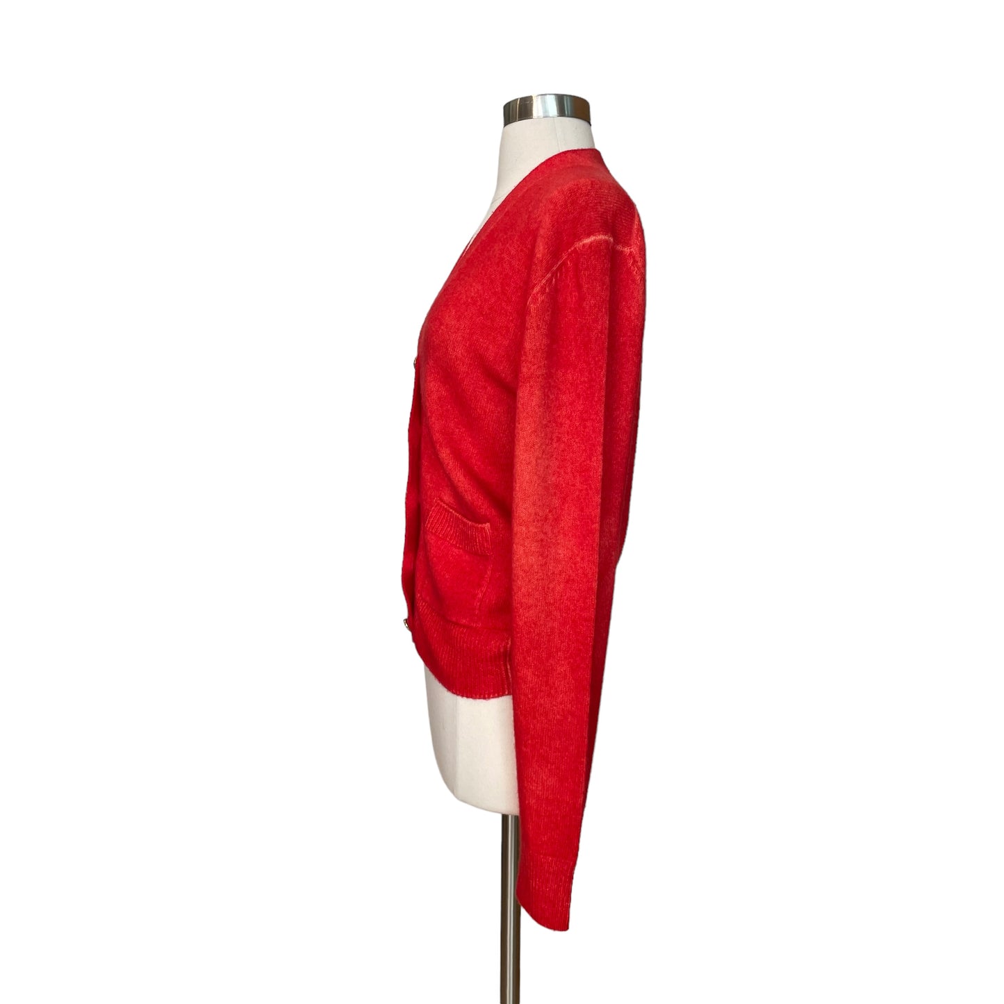 Red Cashmere Cardigan - S