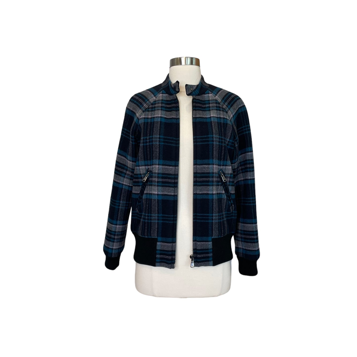 Plaid Bomber Jacket - XS