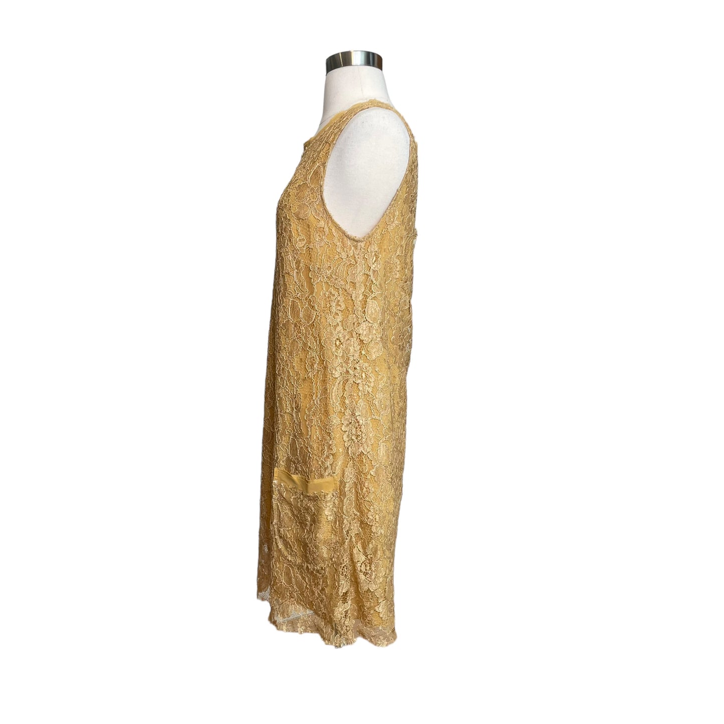 Yellow Lace Dress - M