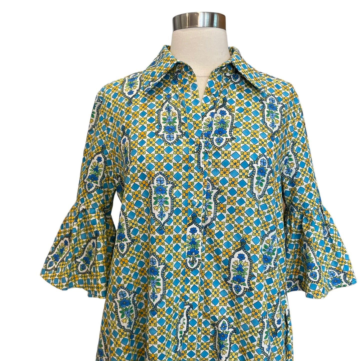 Blue & Green Dress - M