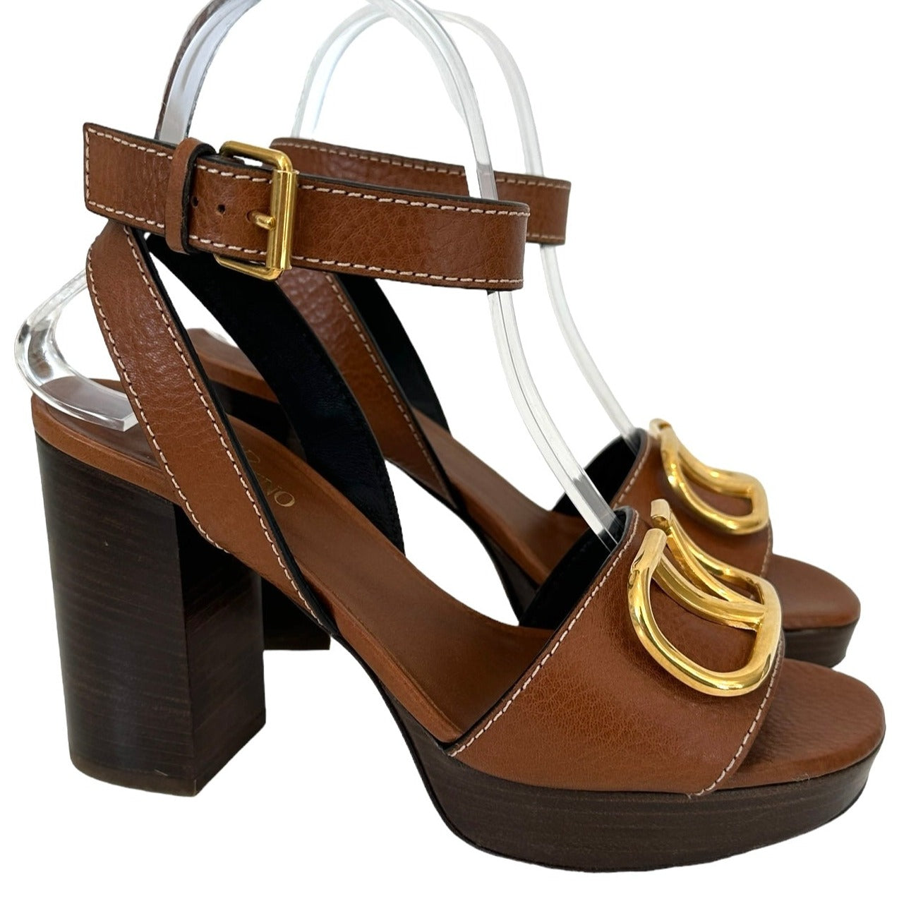 Brown Logo Sandals - 7