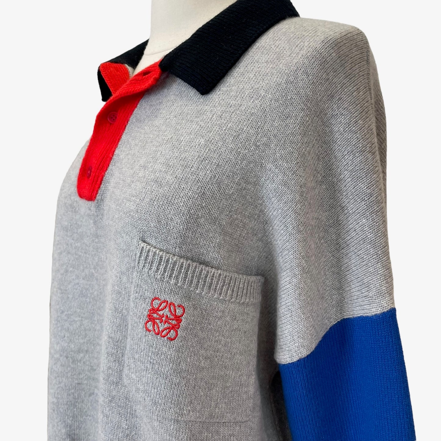 Logo Colorblock Polo Shirt - L