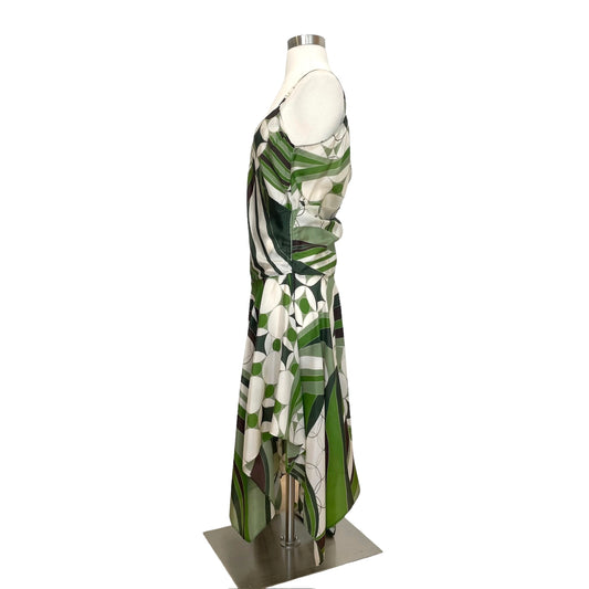 Green Silk Dress - 10