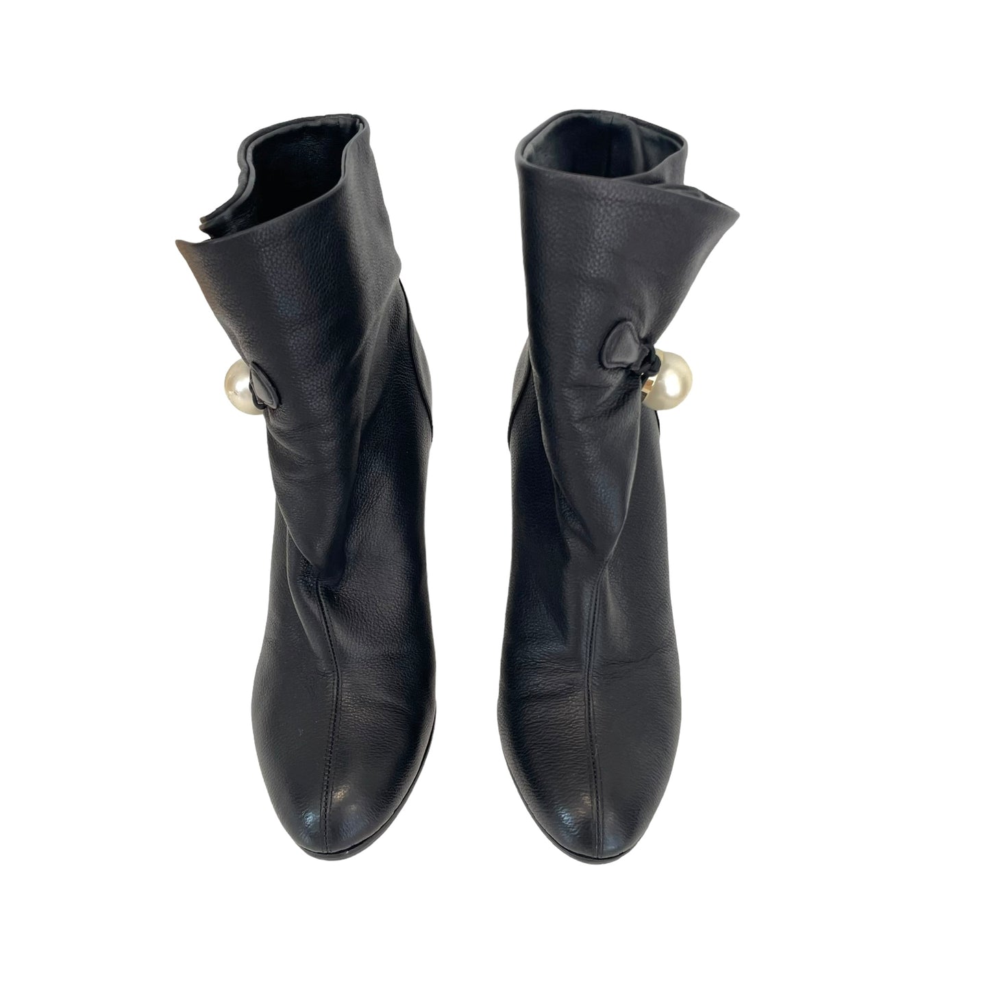 Black Leather Boots - 7.5