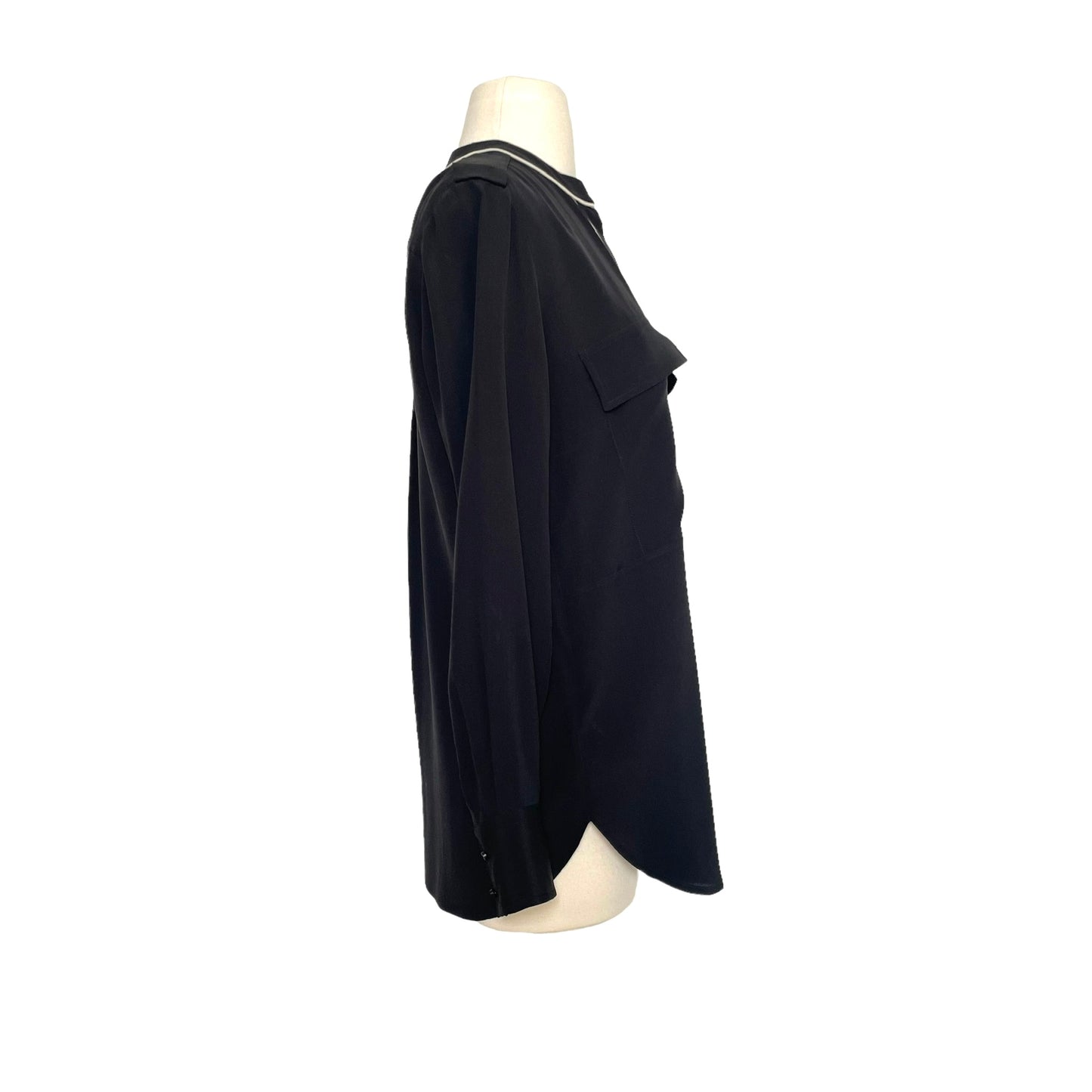 Black Silk Shirt - S/M