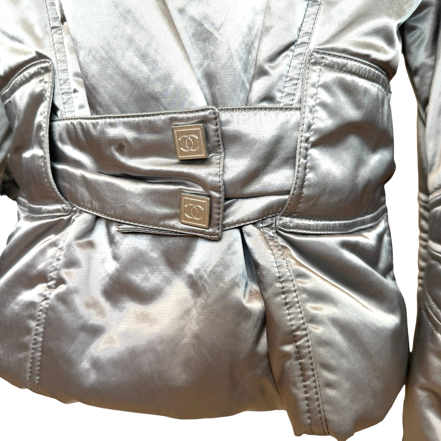 Silver Bomber Jacket - M/L