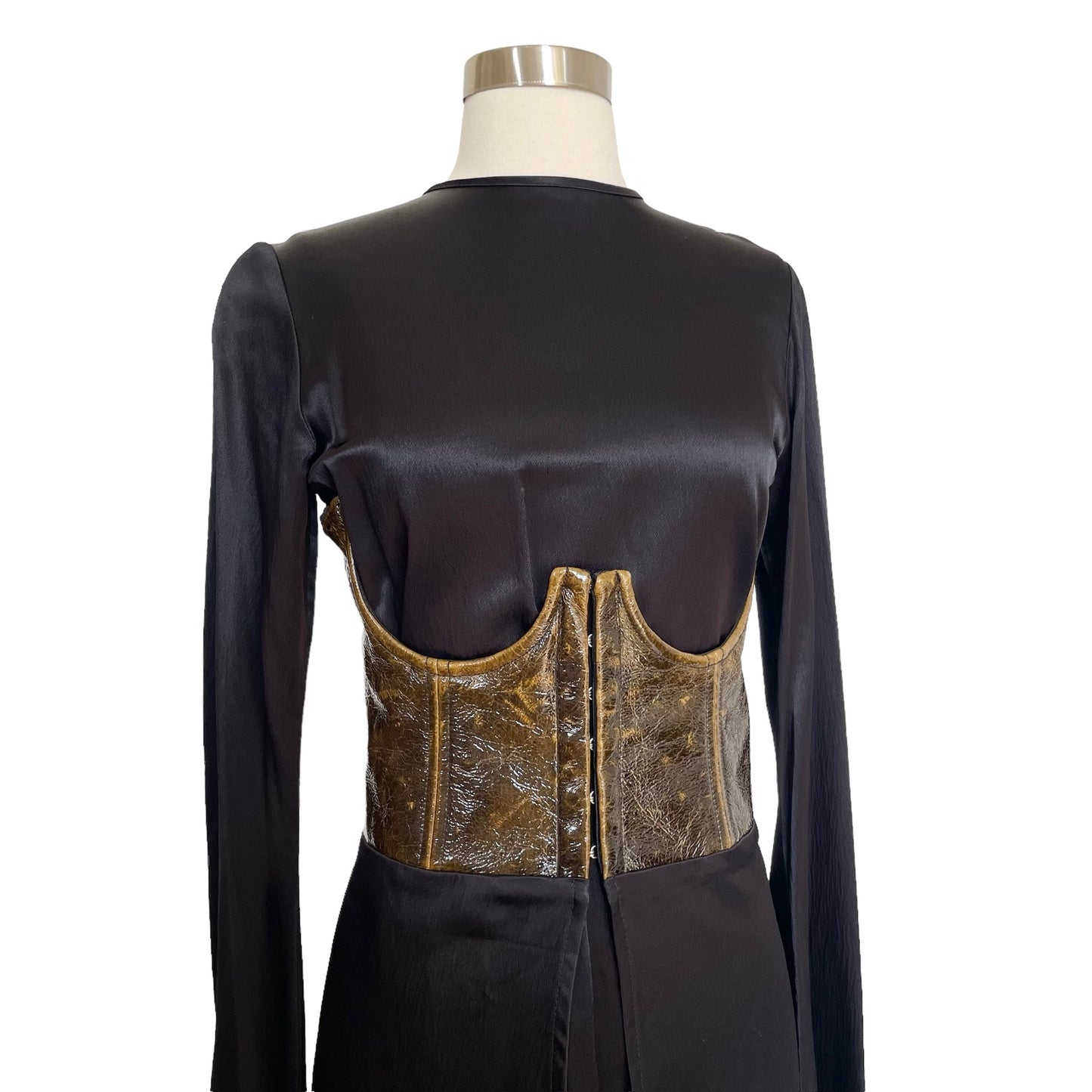 Black Dress w/Leather Corset - S/M