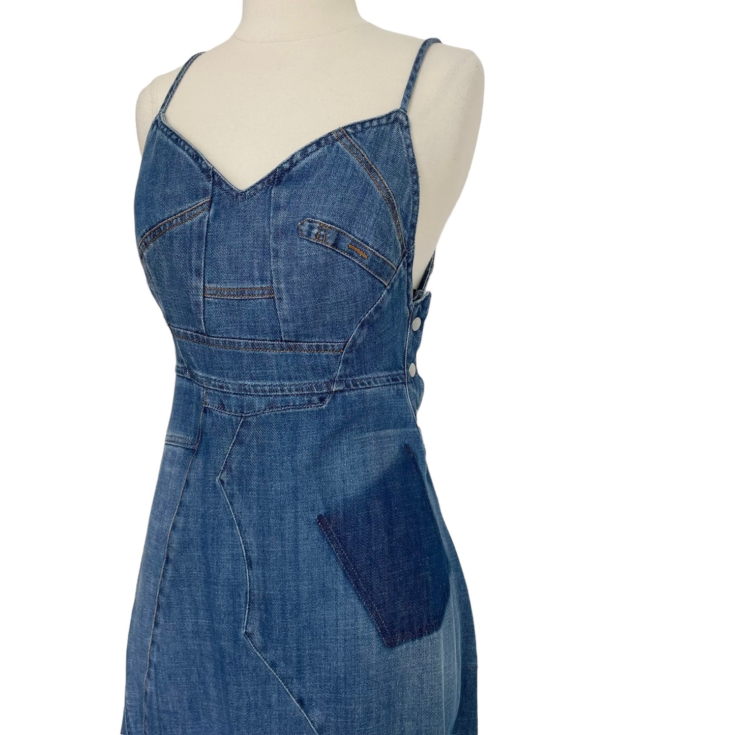 Denim Asymmetrical Dress - XS