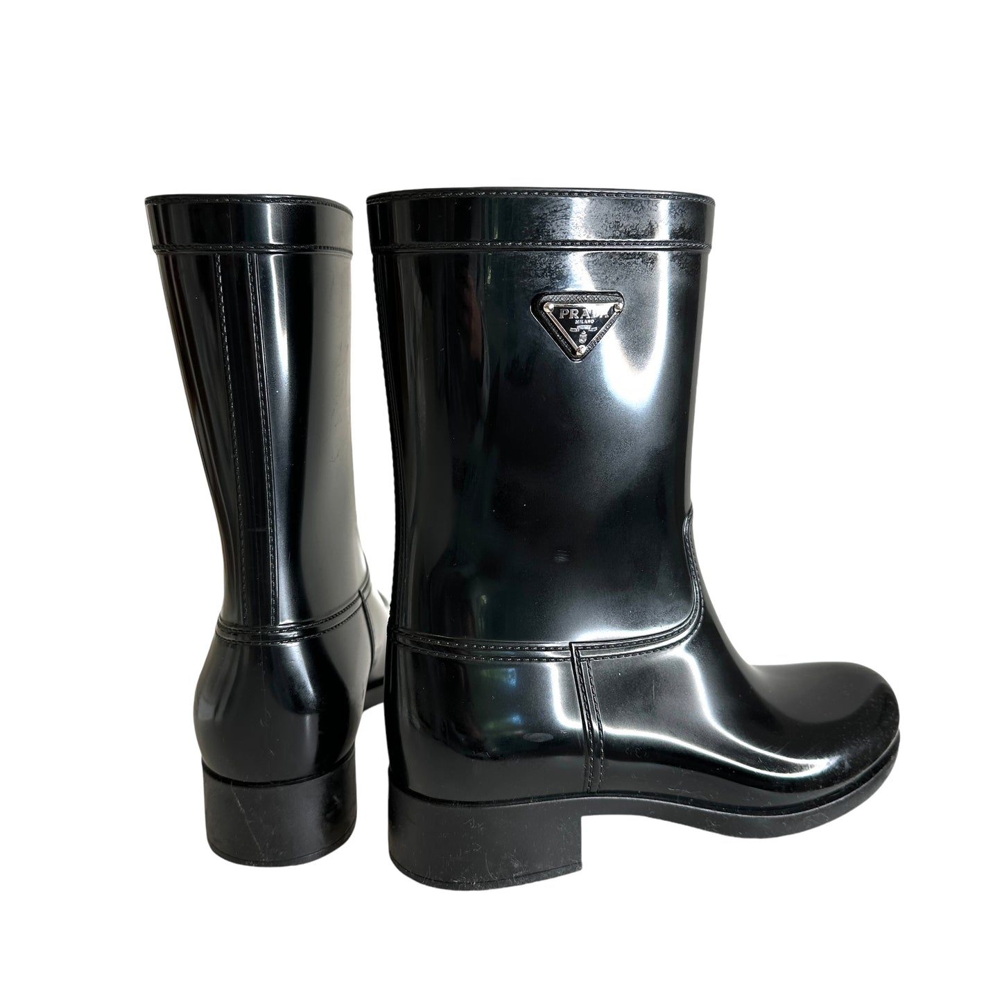 Black Logo RainBoots - 8