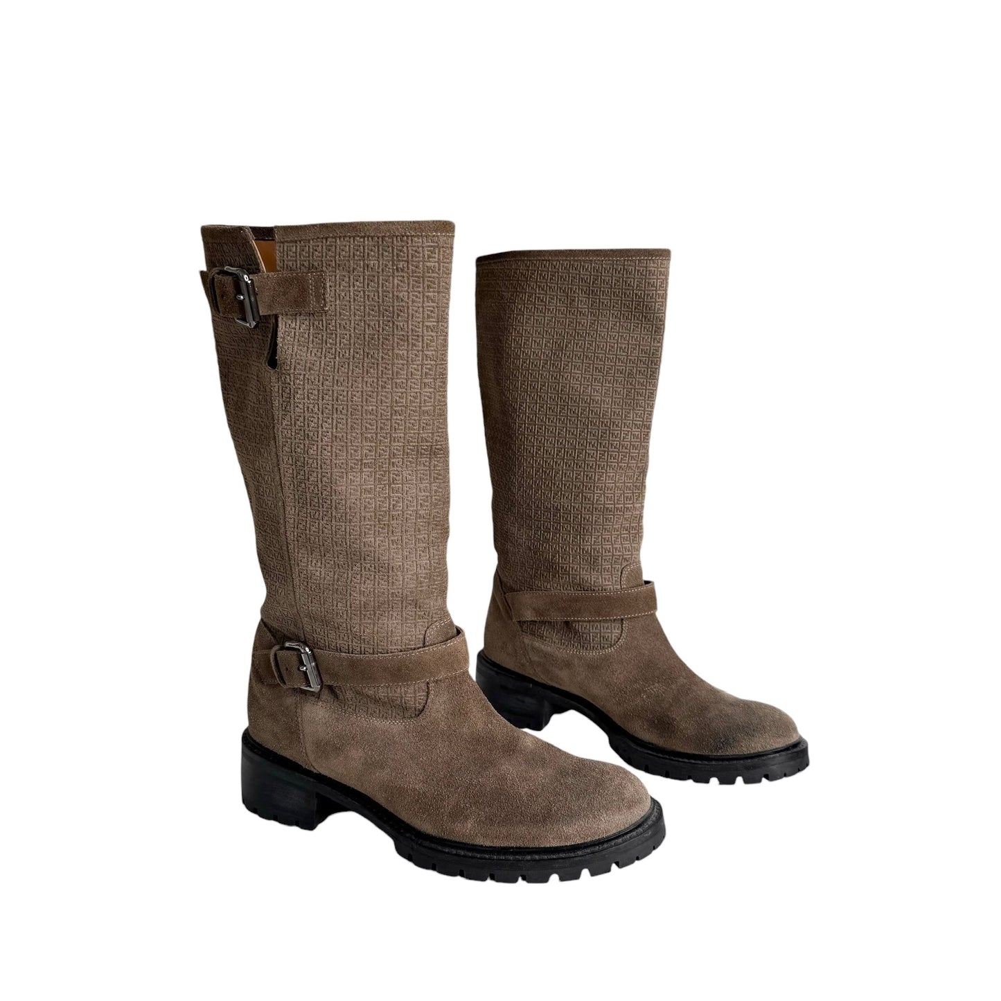 Logo Suede Tall Boots - 7.5