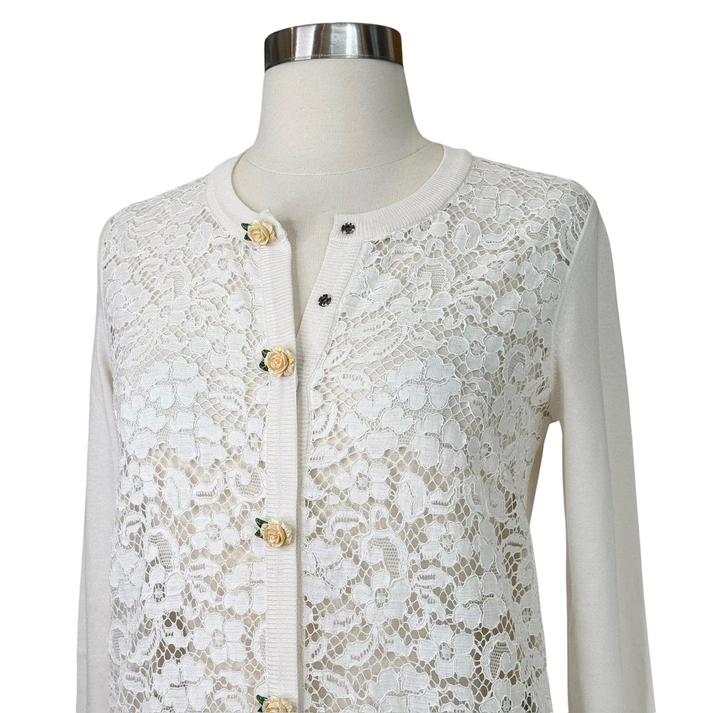 White Lace Cardigan - S