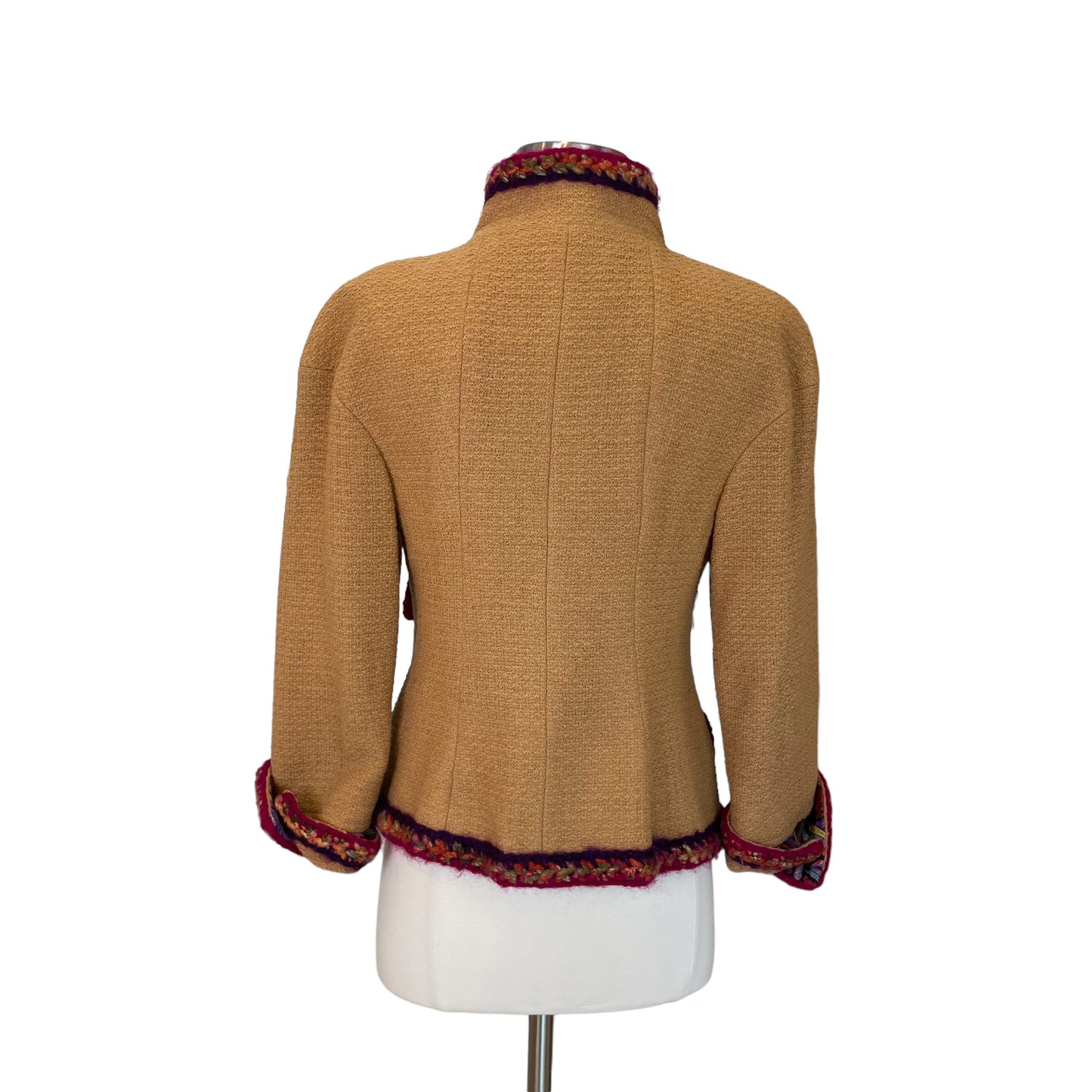 Mustard Woven Trim Jacket - S/M