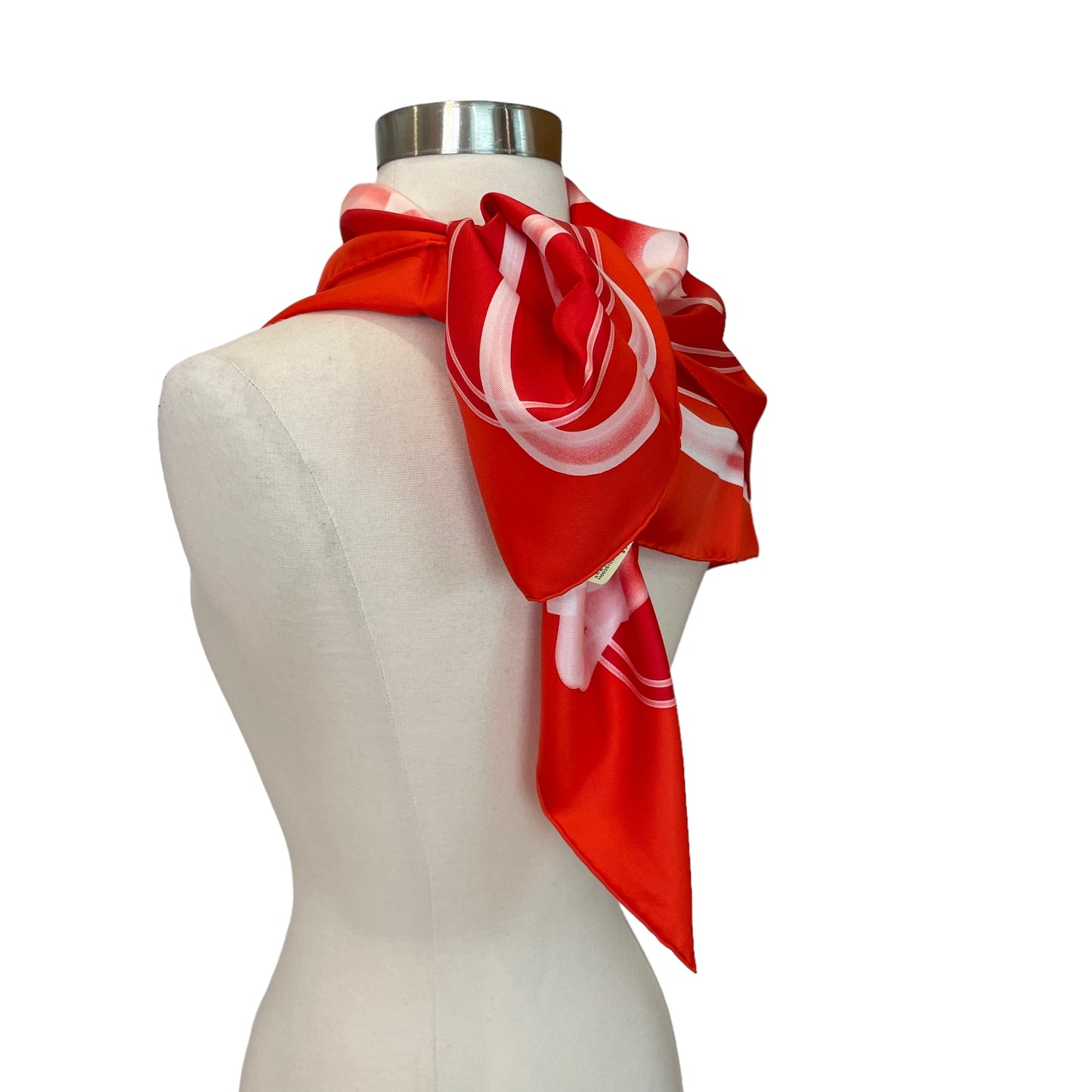 Red Check Bag Silk Scarf - OS