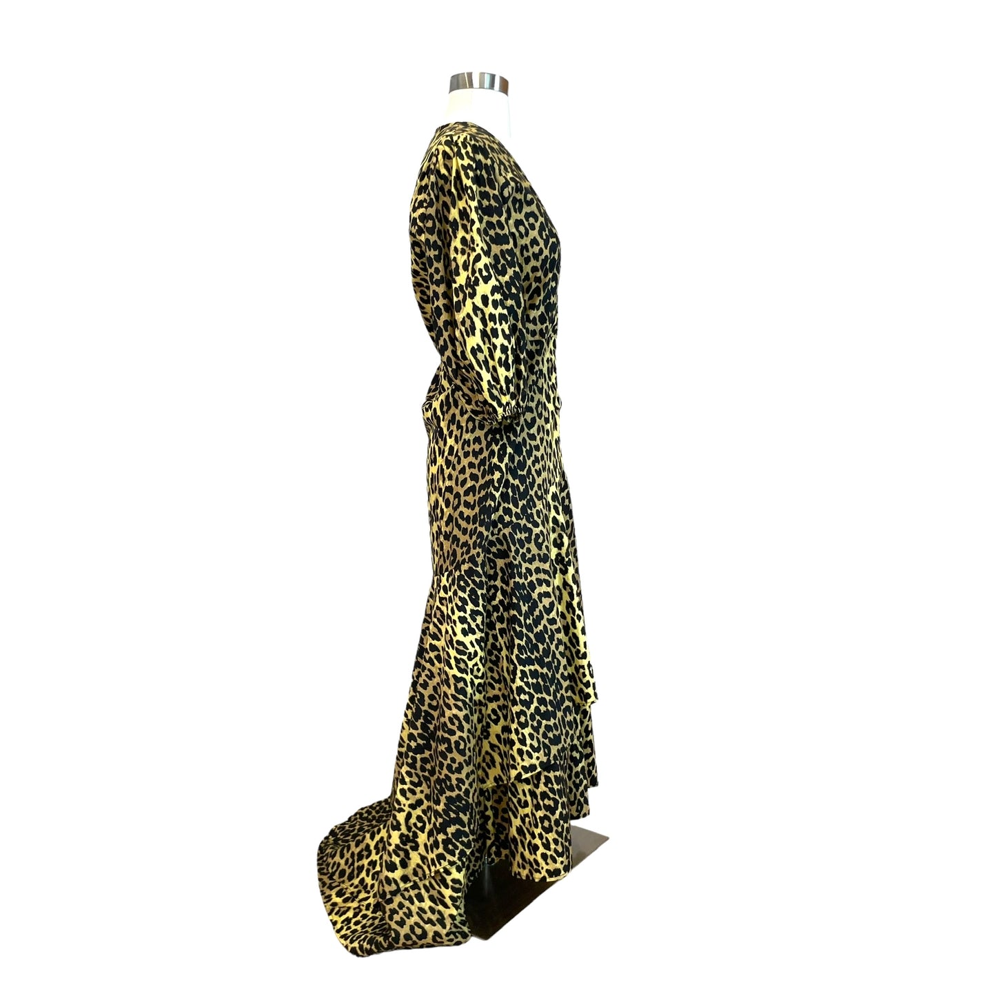 Maxi Cotton Leopard Dress - S