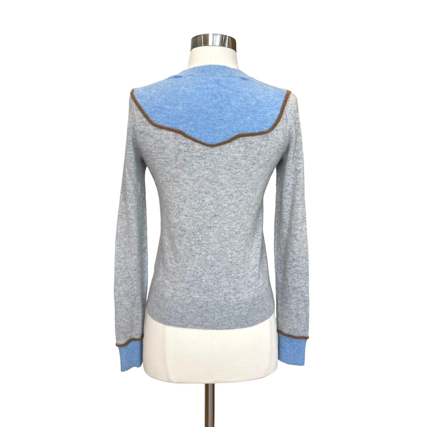 Blue & Cream Pullover - XS