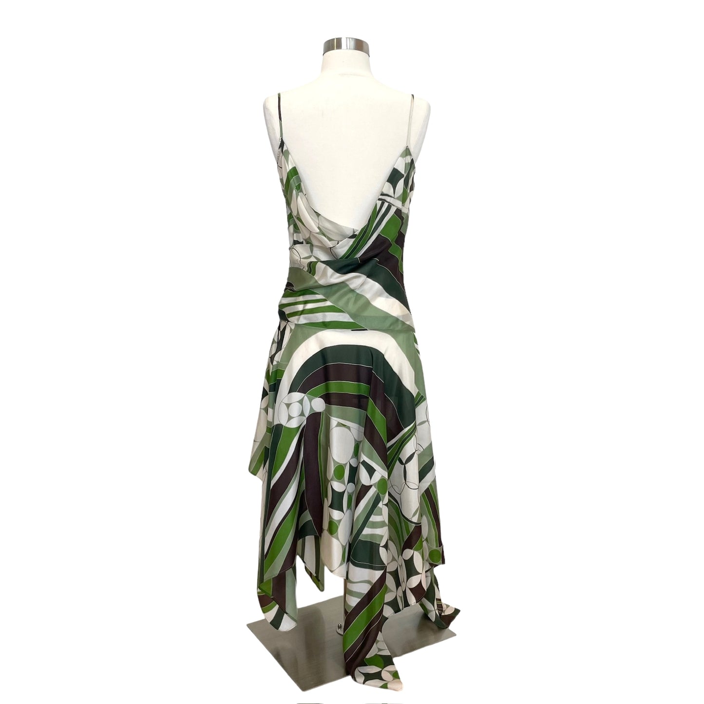 Green Silk Dress - 10