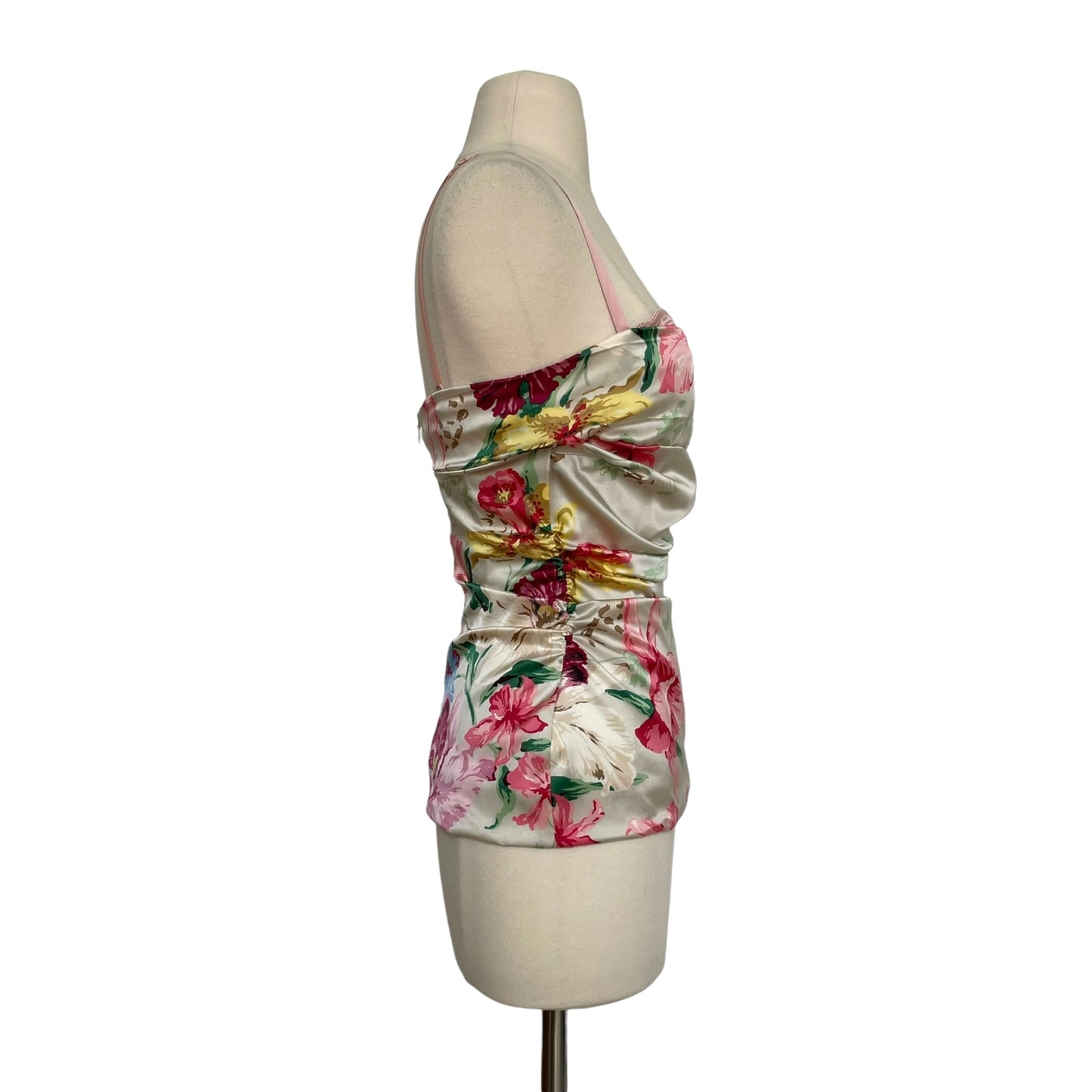 Floral Silk Bustier - M