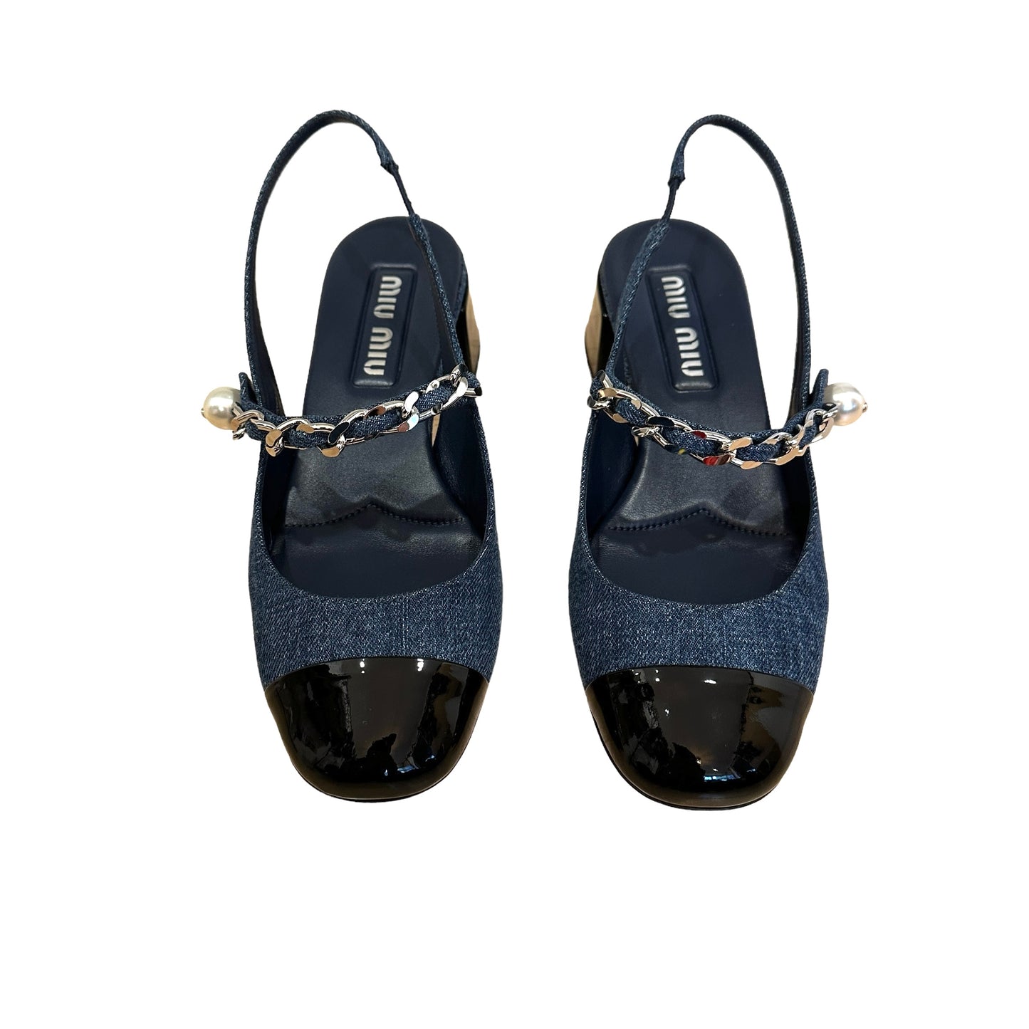 Denim Slingback Shoes