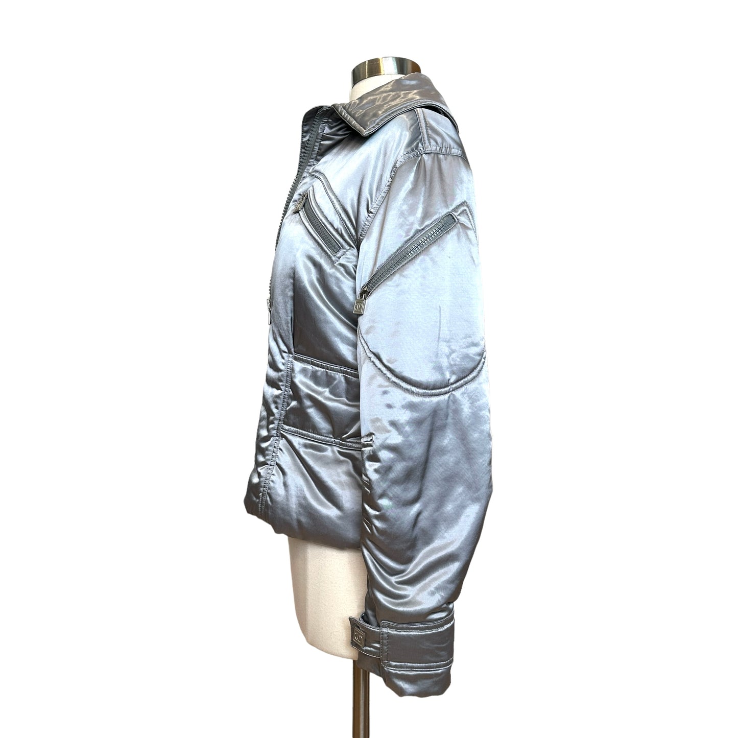 Silver Bomber Jacket - M/L