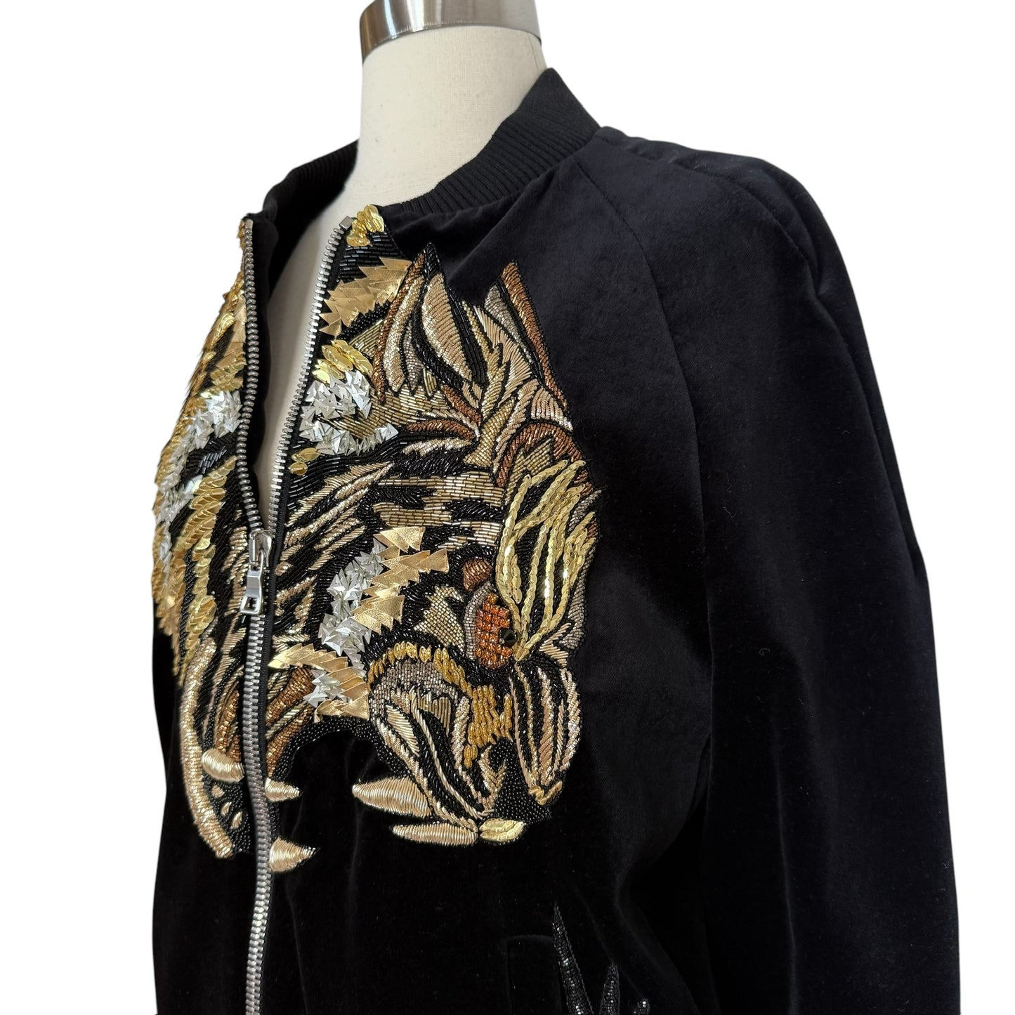 Black & Gold Embellished Jacket - L