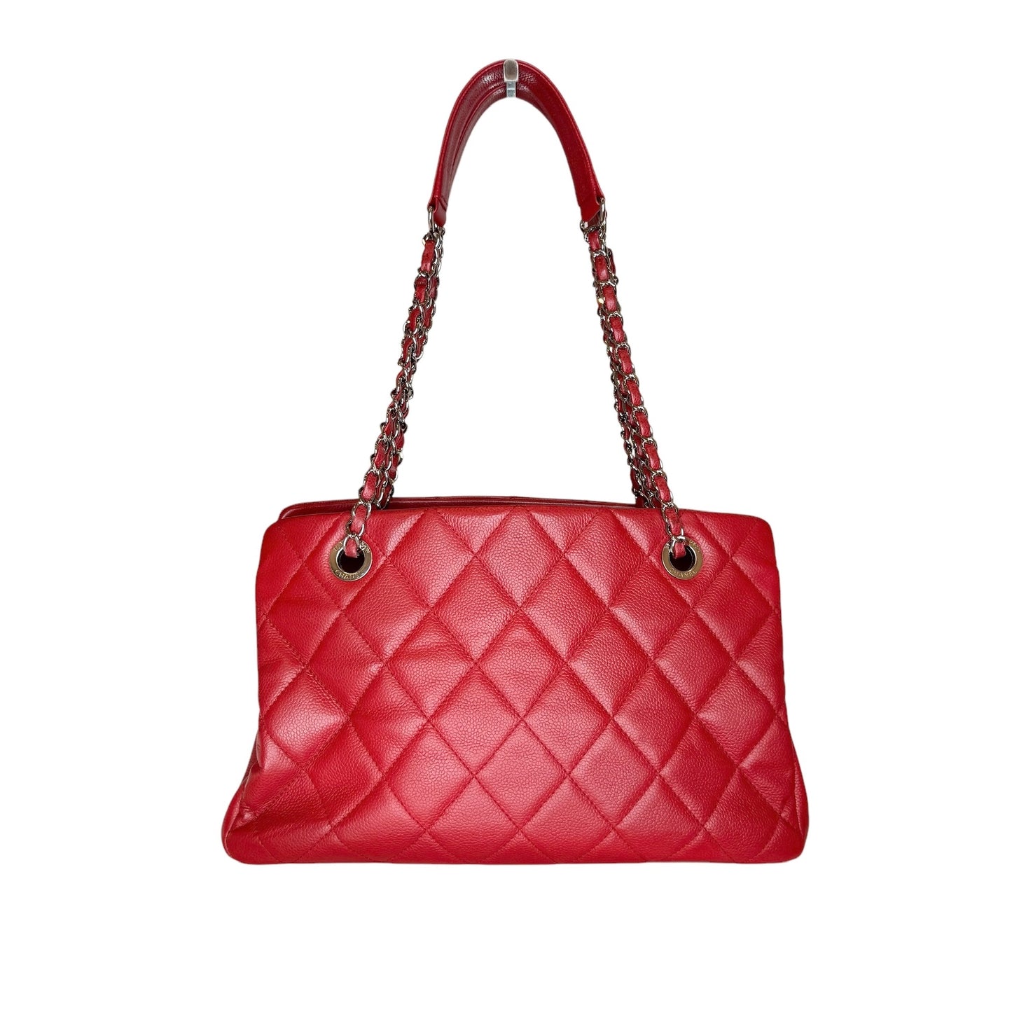 Red Caviar Leather Tote