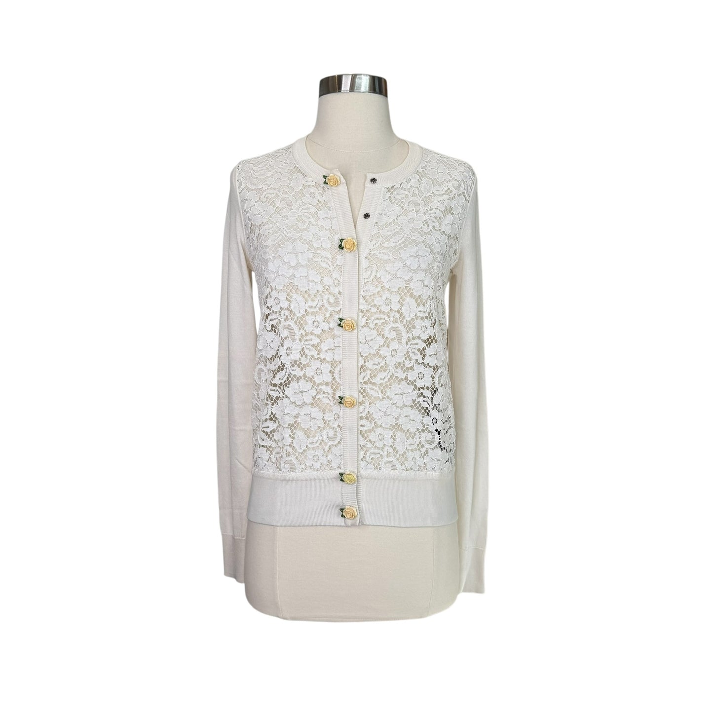 White Lace Cardigan - S