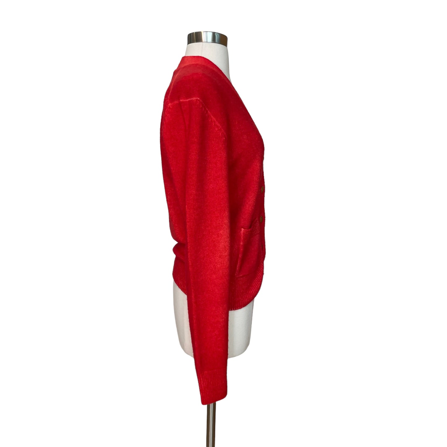 Red Cashmere Cardigan - S
