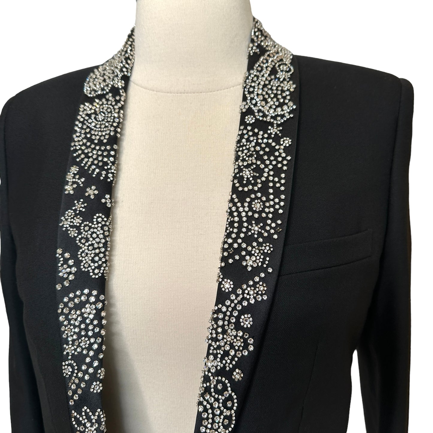 Crystal Embellished Blazer - XS