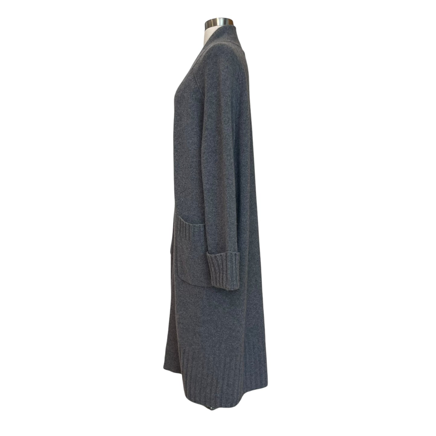Grey Oversized Cashmere Duster - S