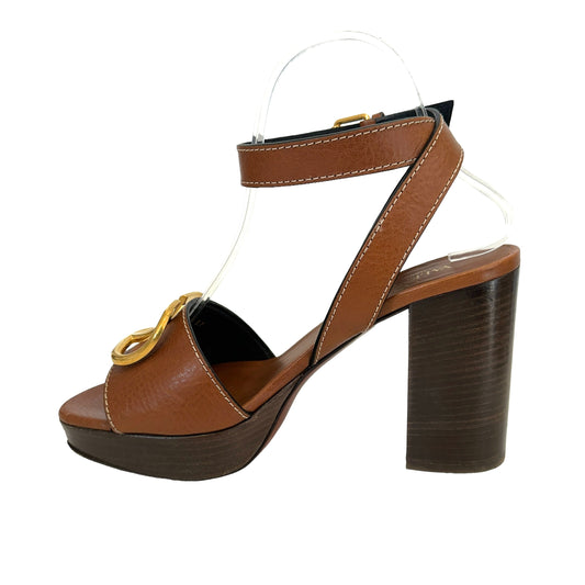 Brown Logo Sandals - 7