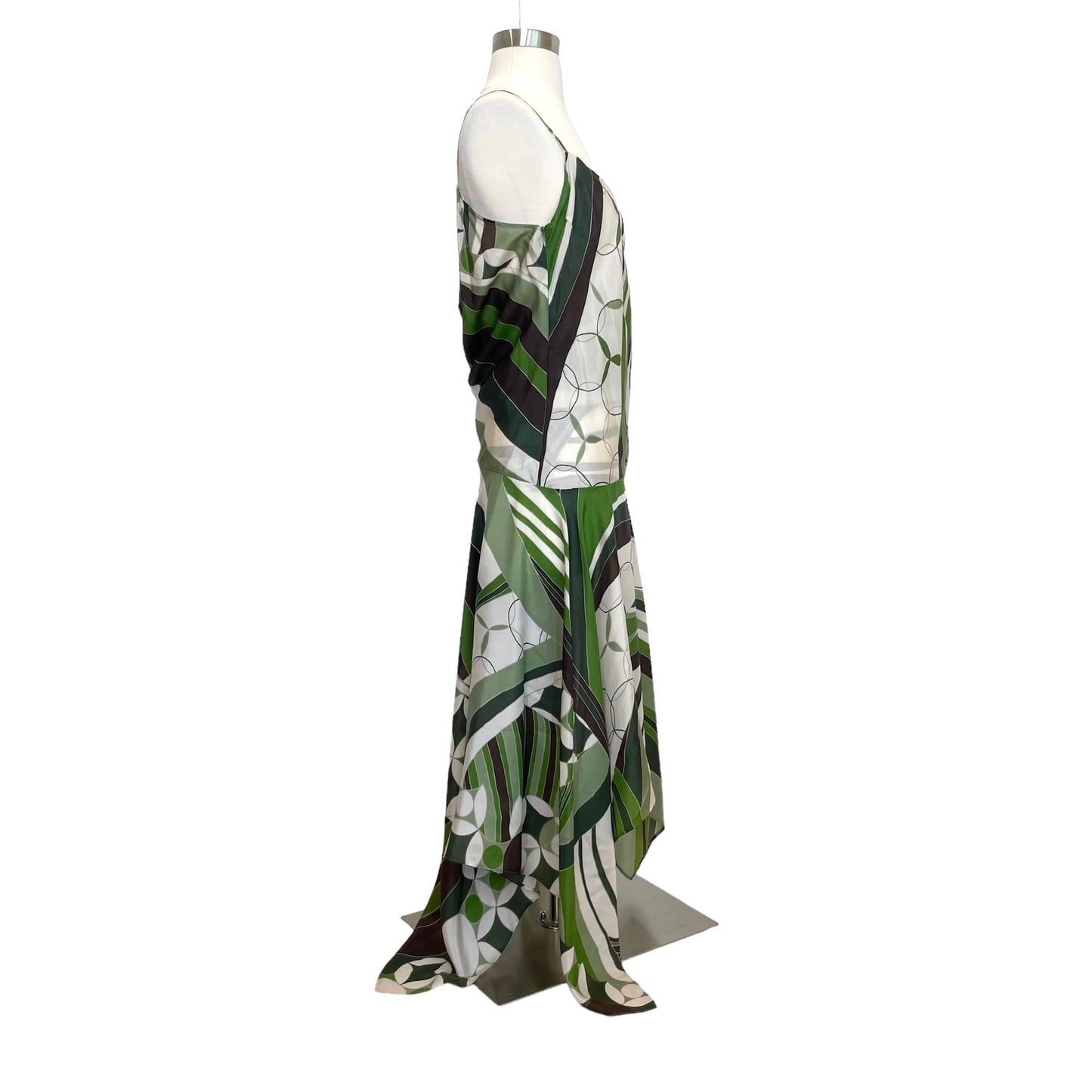 Green Silk Dress - 10