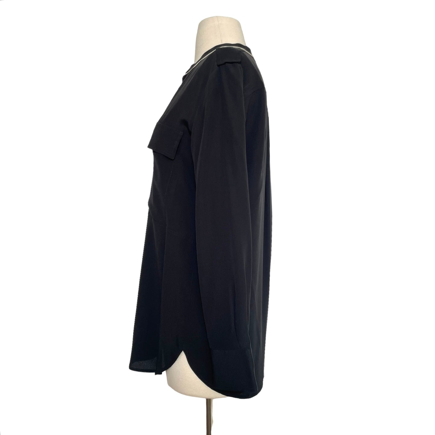 Black Silk Shirt - S/M