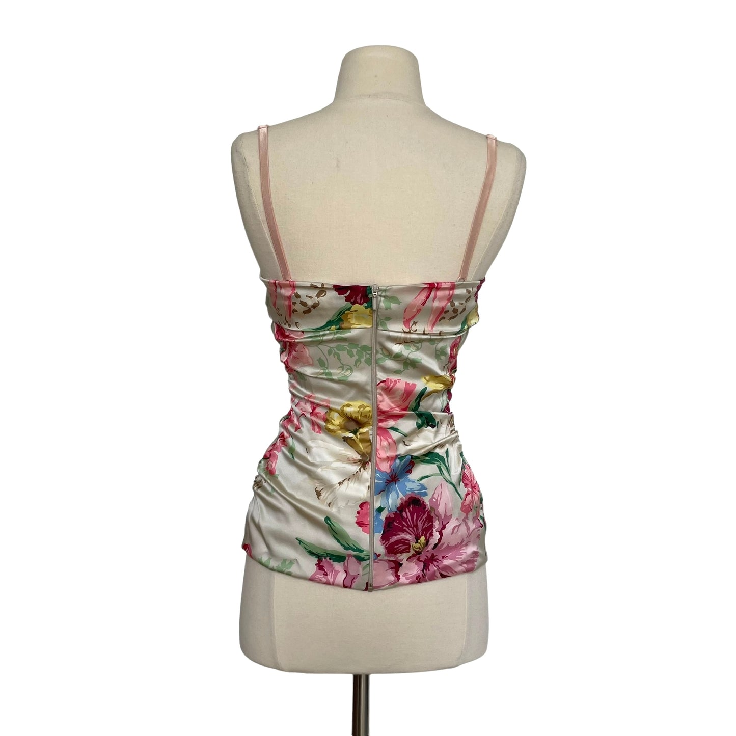 Floral Silk Bustier - M